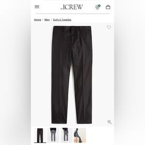 J.Crew Charcoal Tailored Trousers